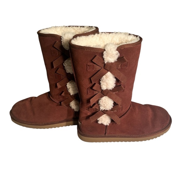 UGG Shoes - Koolaburra by UGG 3 bow brown women’s boots size 9